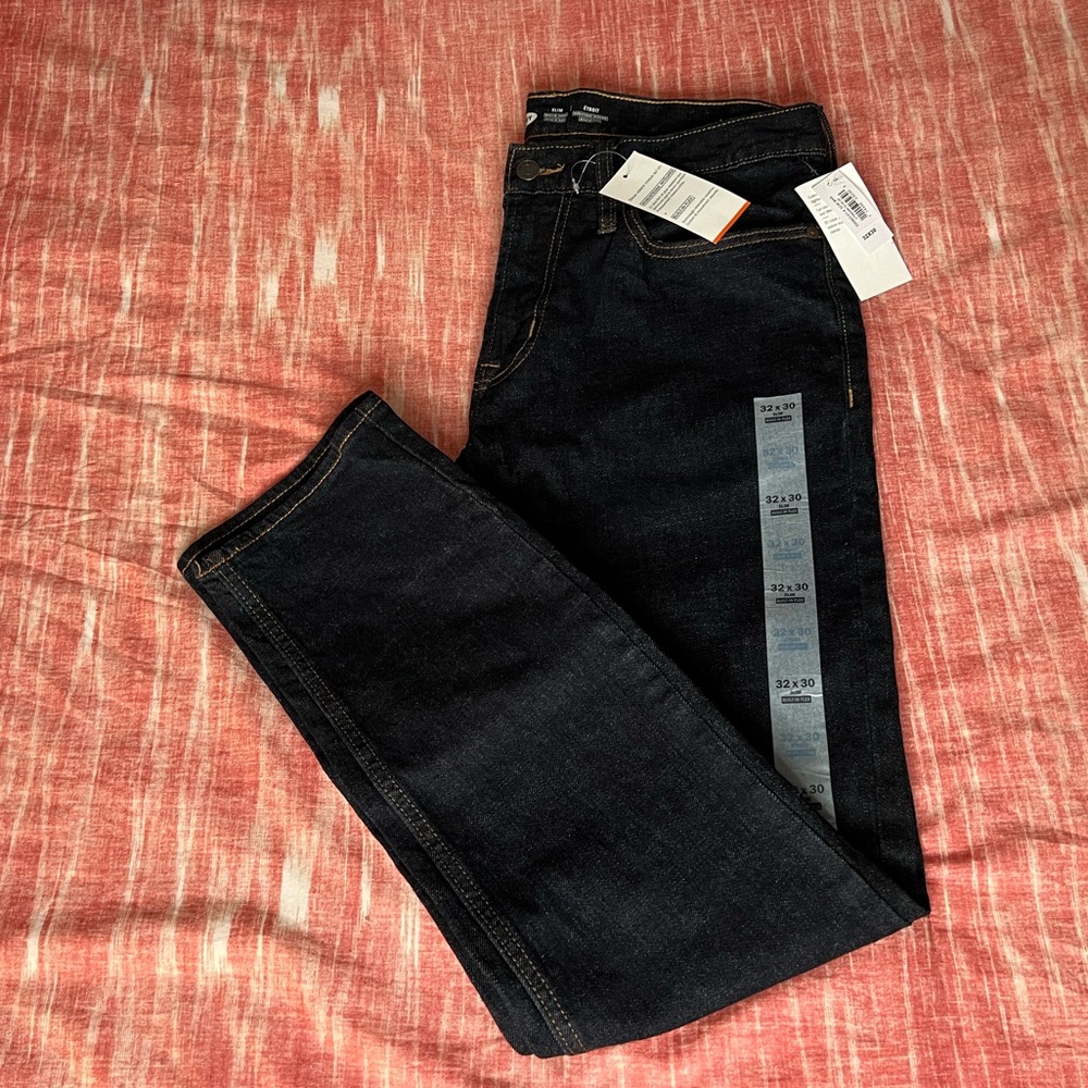 NWT OLD NAVY Dark Blue Wash Slim Fit Men's Jeans W32 L30
